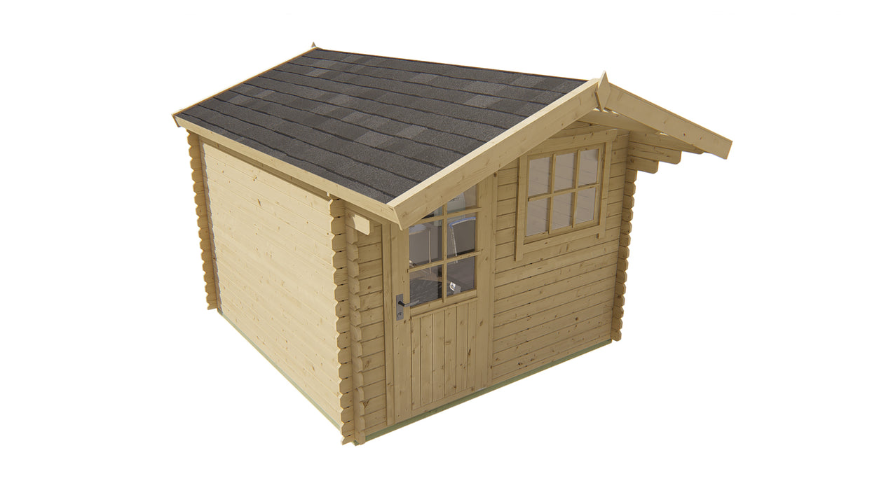 Blokhut - Tuinhuis Bo | 28 mm | vuren groen geïmpregneerd