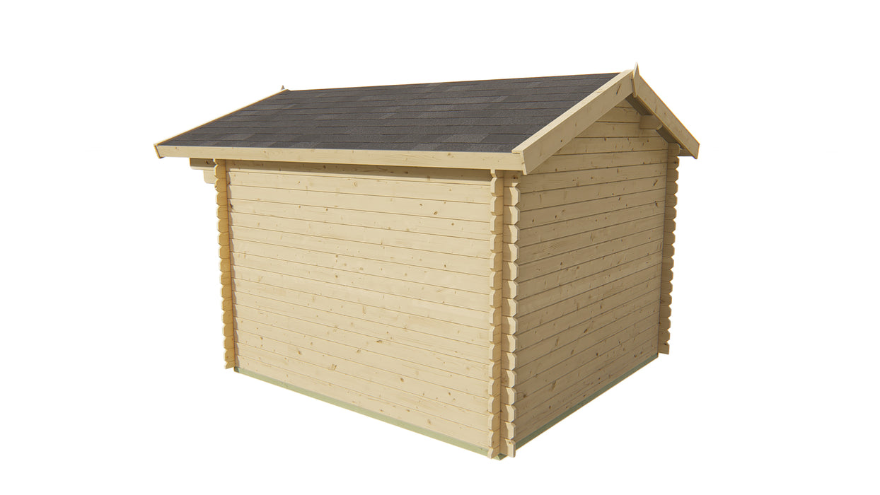 Blokhut - Tuinhuis Bo | 28 mm | vuren groen geïmpregneerd