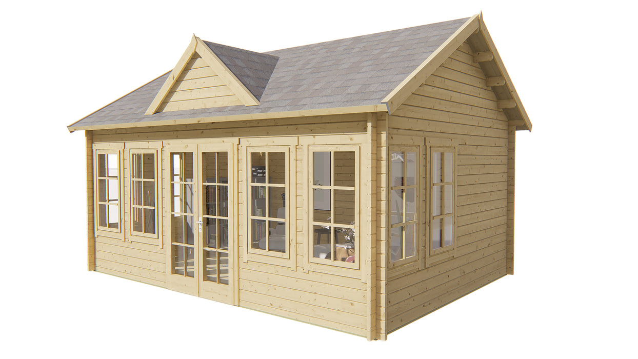 Blokhut - Tuinhuis Clockhouse | 44 mm | vuren onbehandeld