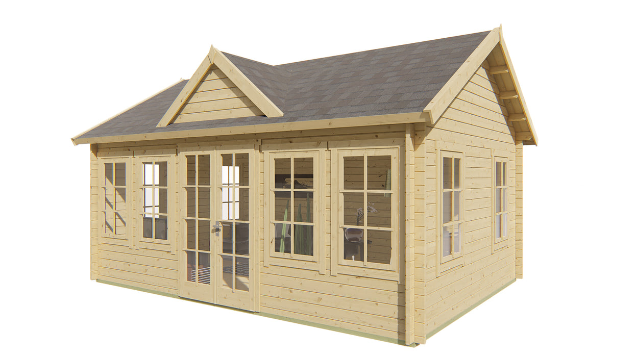 Blokhut - Tuinhuis Clockhouse Trevor | 70 mm | vuren Red Class Wood geïmpregneerd