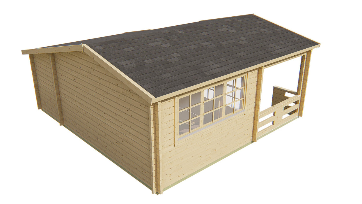Blokhut - Tuinhuis Coventry | 58 mm | vuren groen geïmpregneerd