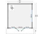 Blokhut - Tuinhuis Derby | 58 mm | vuren onbehandeld