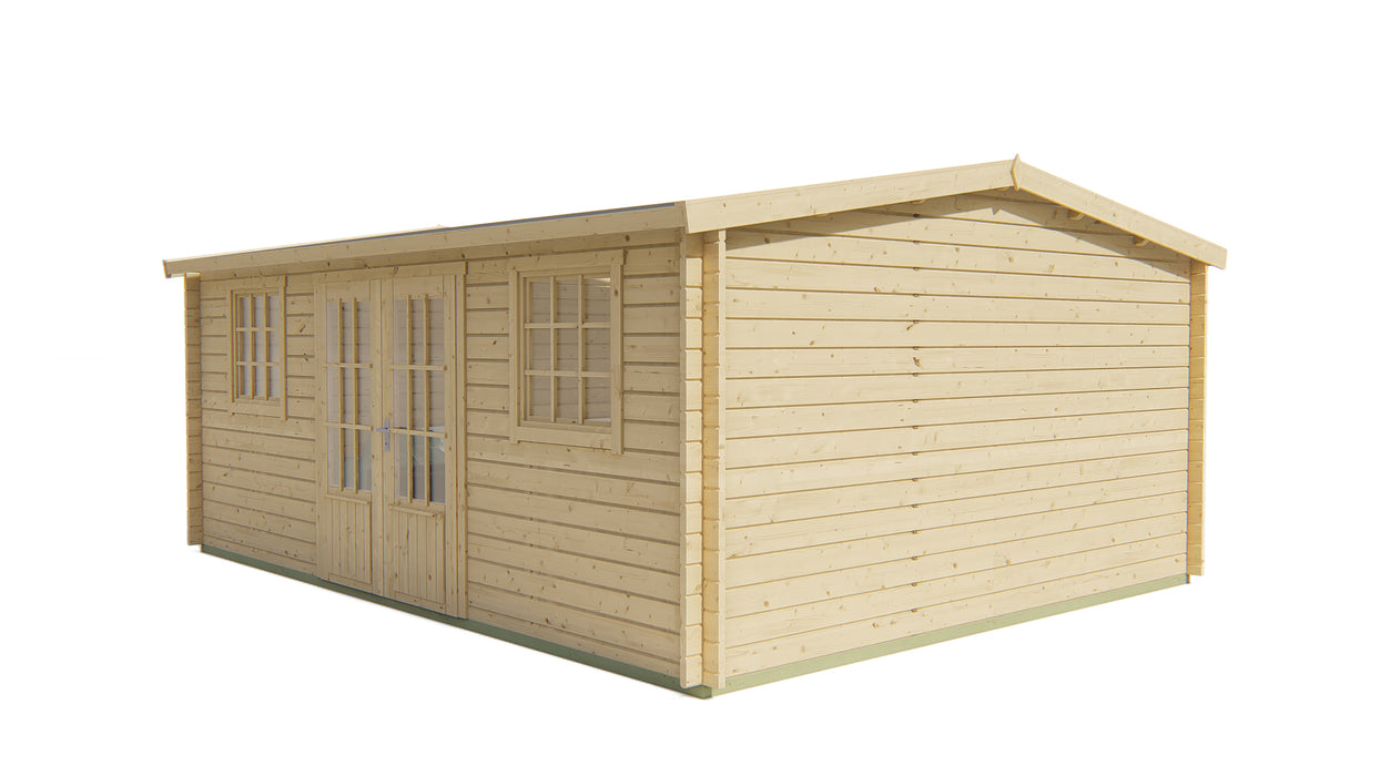 Blokhut - Tuinhuis Dianne | 40 mm | vuren bruin geïmpregneerd