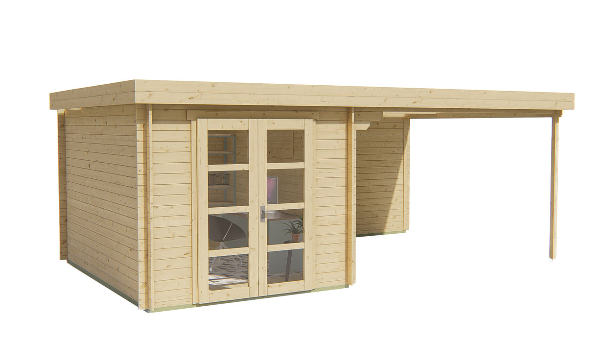 Blokhut - Tuinhuis Diederick | 28 mm | vuren Red Class Wood geïmpregneerd
