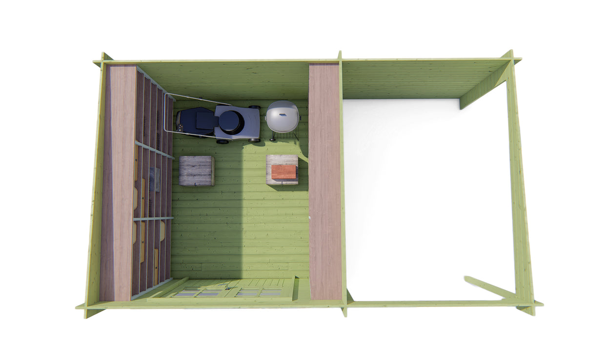 Blokhut - Tuinhuis Dora | 28 mm | vuren Red Class Wood geïmpregneerd