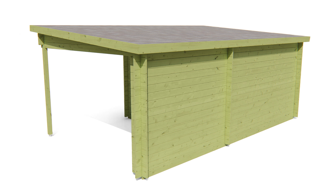 Blokhut - Tuinhuis Dora | 28 mm | vuren Red Class Wood geïmpregneerd