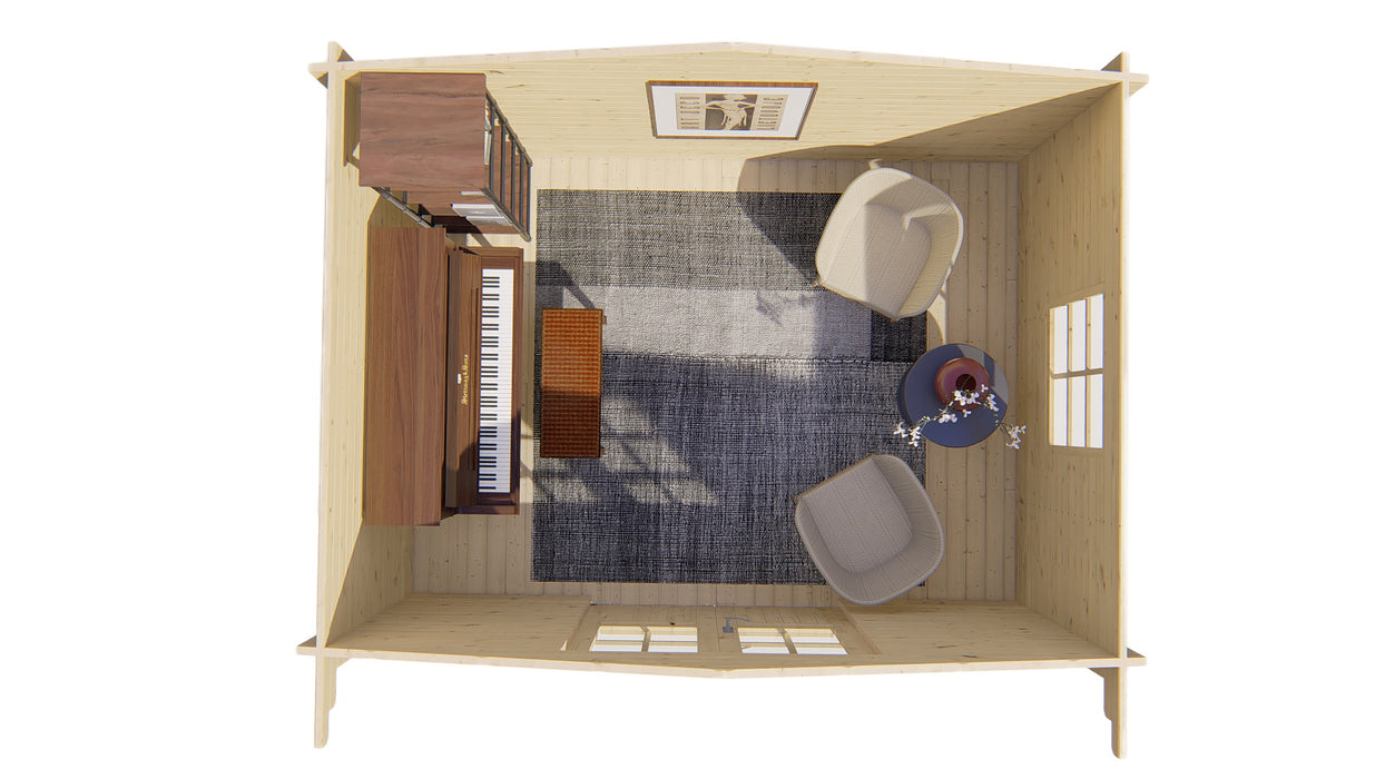 Blokhut - Tuinhuis Dyre | 40 mm | vuren Red Class Wood geïmpregneerd