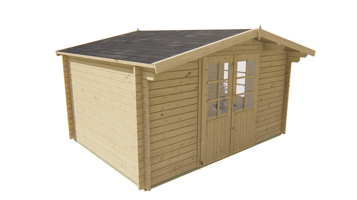 Blokhut - Tuinhuis Dyre | 40 mm | vuren Red Class Wood geïmpregneerd