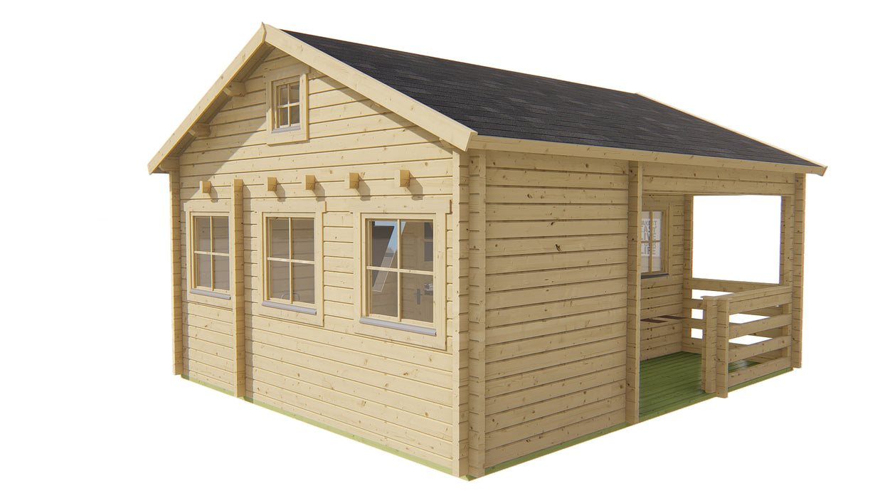 Blokhut - Tuinhuis Edelweiss | 70 mm | vuren Red Class Wood geïmpregneerd