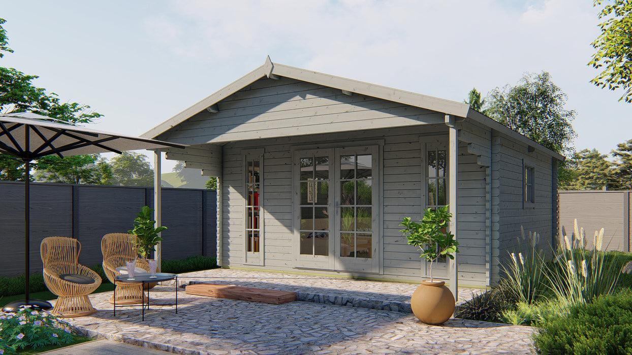 Blokhut - Tuinhuis Emiel | 44 mm | vuren honinggeel geïmpregneerd