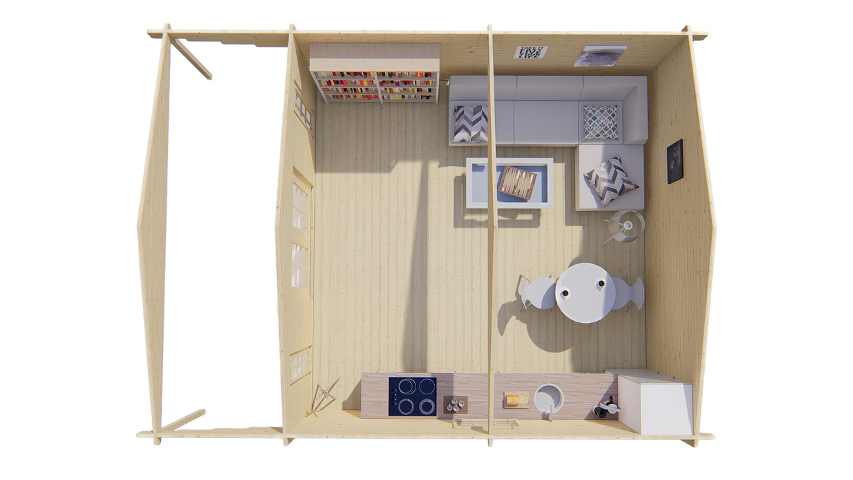 Blokhut - Tuinhuis Emiel | 44 mm | vuren onbehandeld