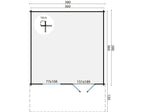 Blokhut - Tuinhuis Estepona | 34 mm | vuren onbehandeld
