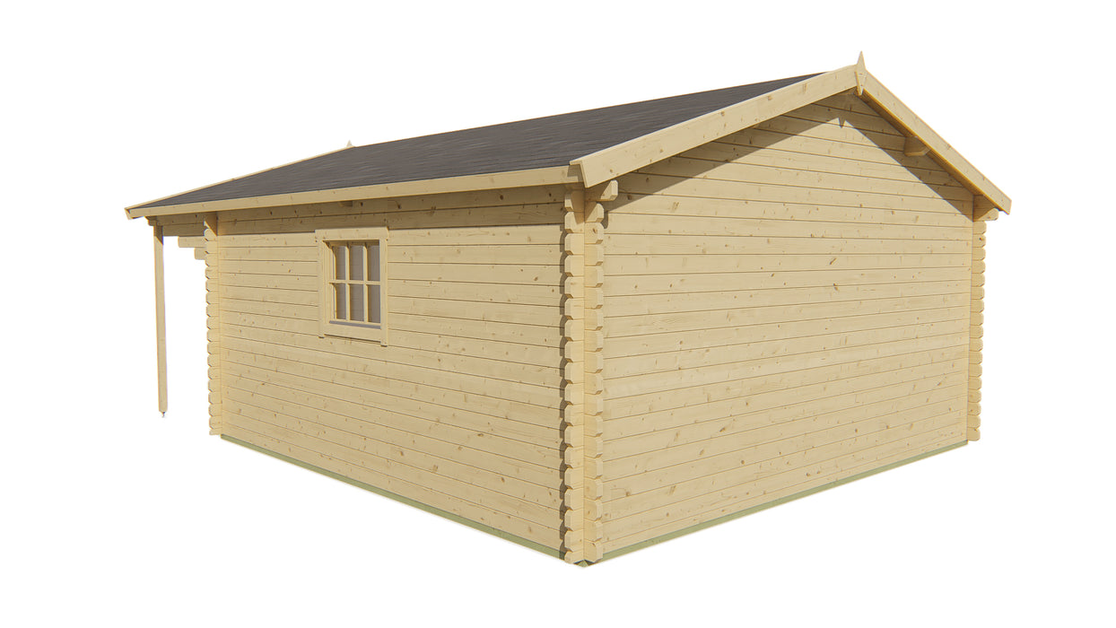 Blokhut - Tuinhuis Emiel | 44 mm | vuren honinggeel geïmpregneerd