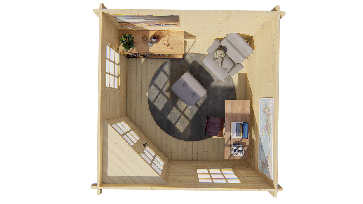 Blokhut - Tuinhuis Emma | 40 mm | vuren onbehandeld