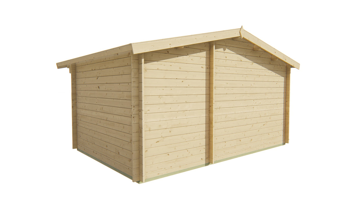 Blokhut - Tuinhuis Fraga | 34 mm | vuren bruin geïmpregneerd