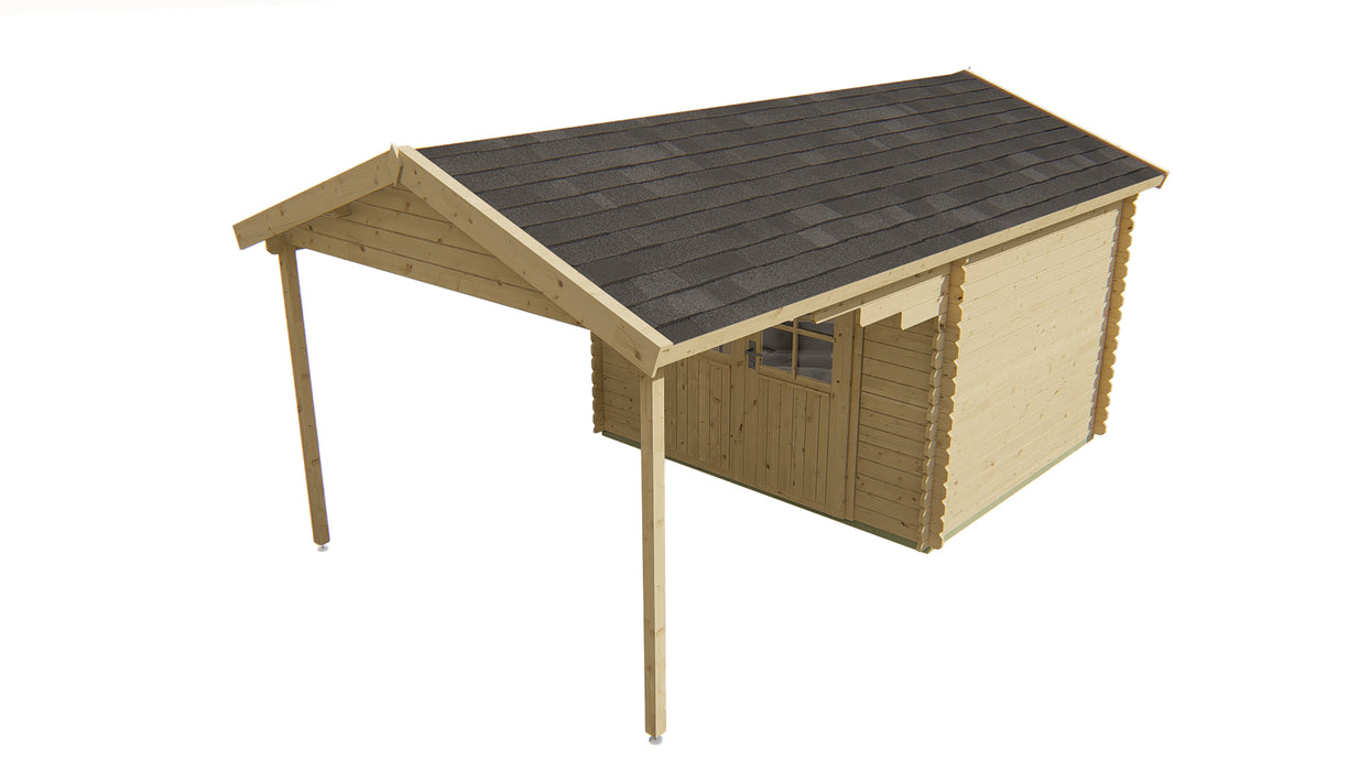 Blokhut - Tuinhuis Georg | 28 mm | vuren Red Class Wood geïmpregneerd