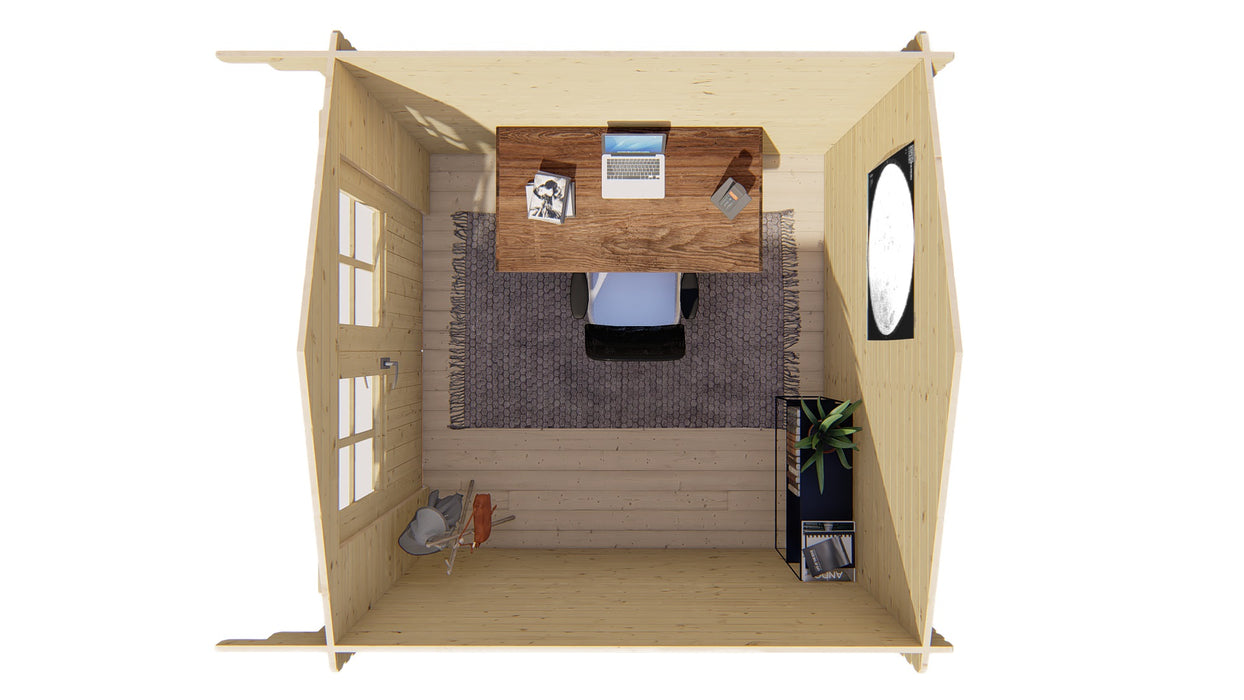 Blokhut - Tuinhuis Gitte | 28 mm | vuren bruin geïmpregneerd