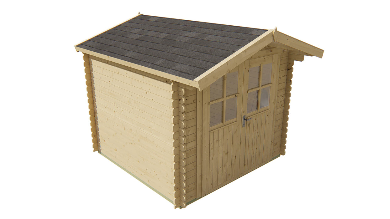 Blokhut - Tuinhuis Gitte | 28 mm | vuren bruin geïmpregneerd