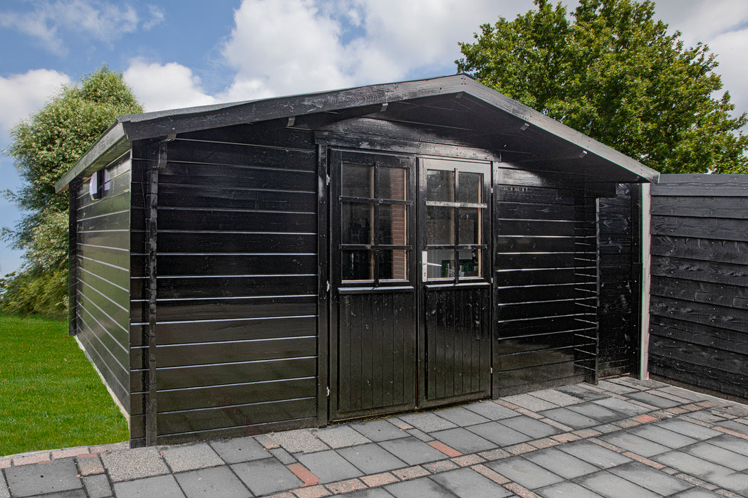 Blokhut - Tuinhuis Gunda | 40 mm | vuren grijs geïmpregneerd