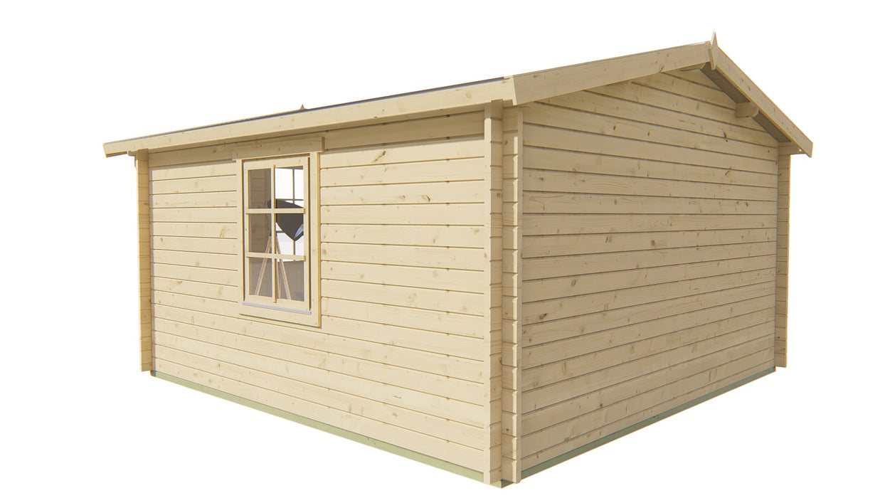 Blokhut - Tuinhuis Gunda | 40 mm | vuren grijs geïmpregneerd