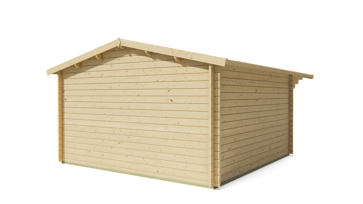 Blokhut - Tuinhuis Inge | 44 mm | vuren groen geïmpregneerd