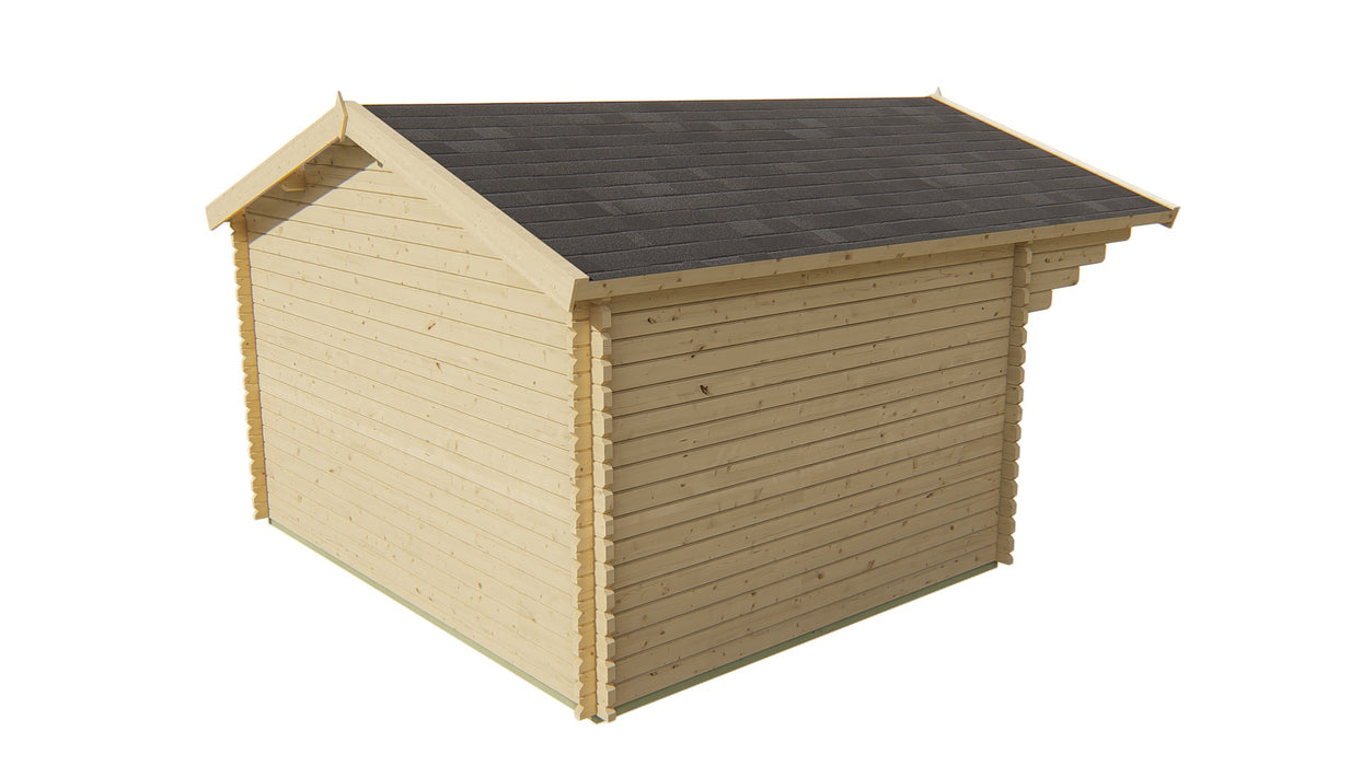 Blokhut - Tuinhuis Inglund | 44 mm | vuren grijs geïmpregneerd