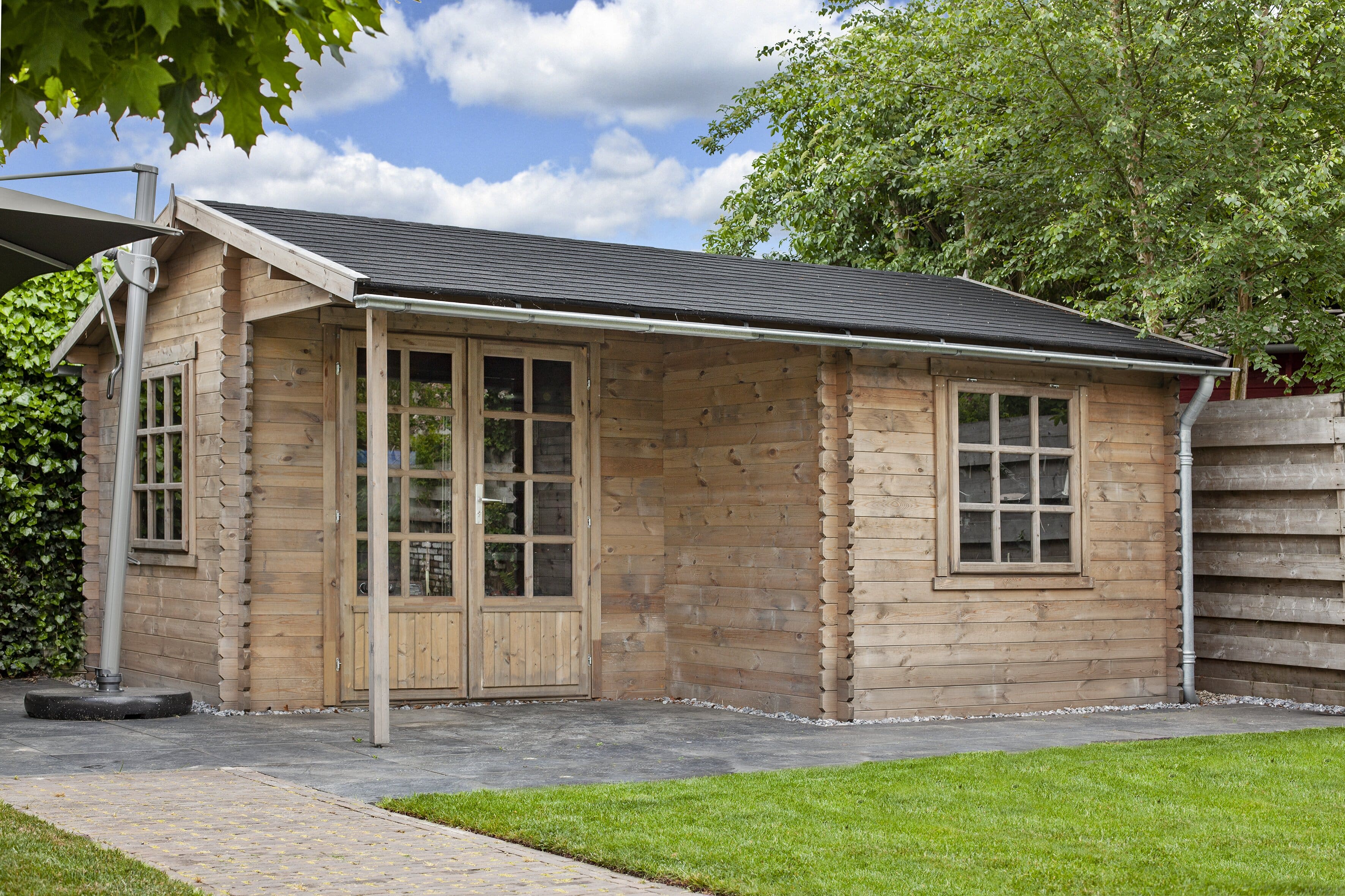 Blokhut - Tuinhuis Johan | 34 mm | vuren Red Class Wood geïmpregneerd