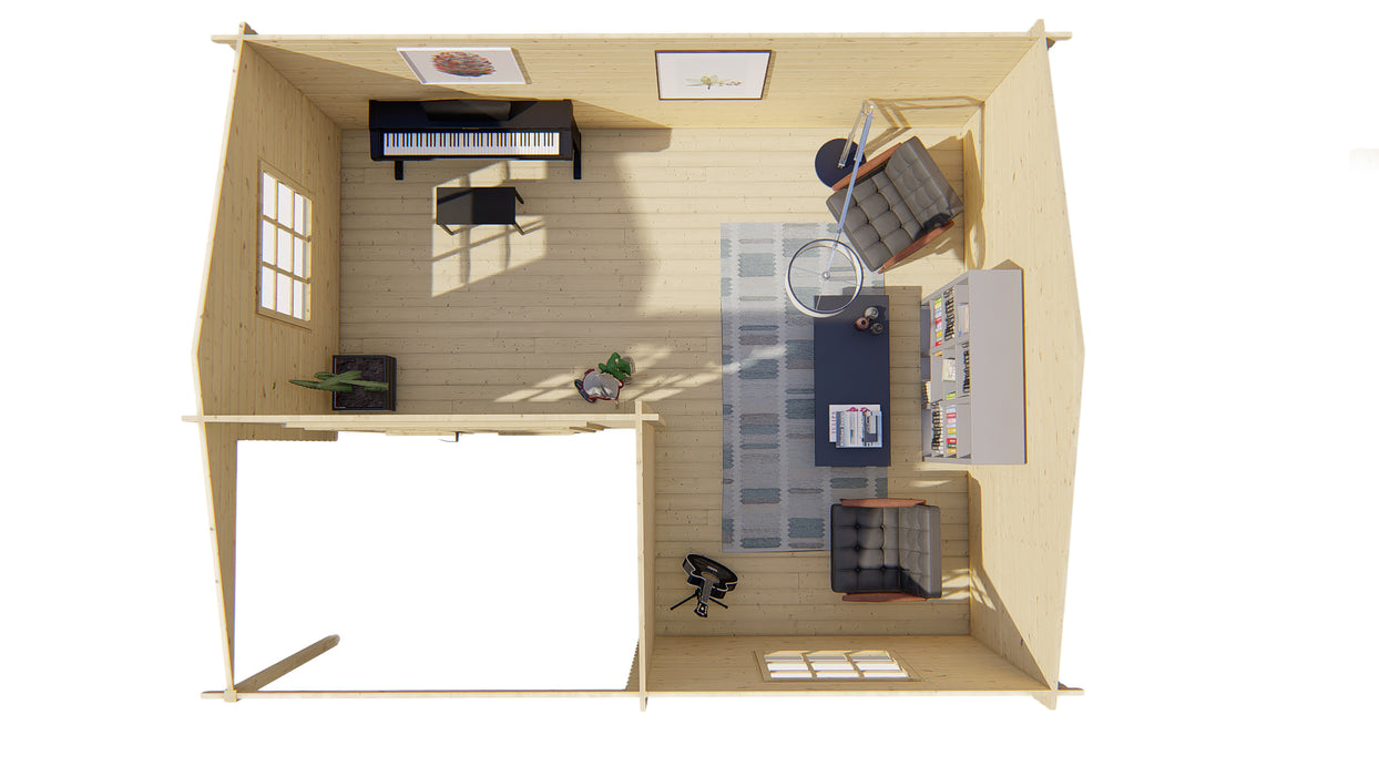 Blokhut - Tuinhuis Johan | 34 mm | vuren Red Class Wood geïmpregneerd