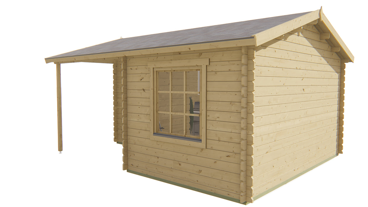 Blokhut - Tuinhuis Johan | 34 mm | vuren Red Class Wood geïmpregneerd