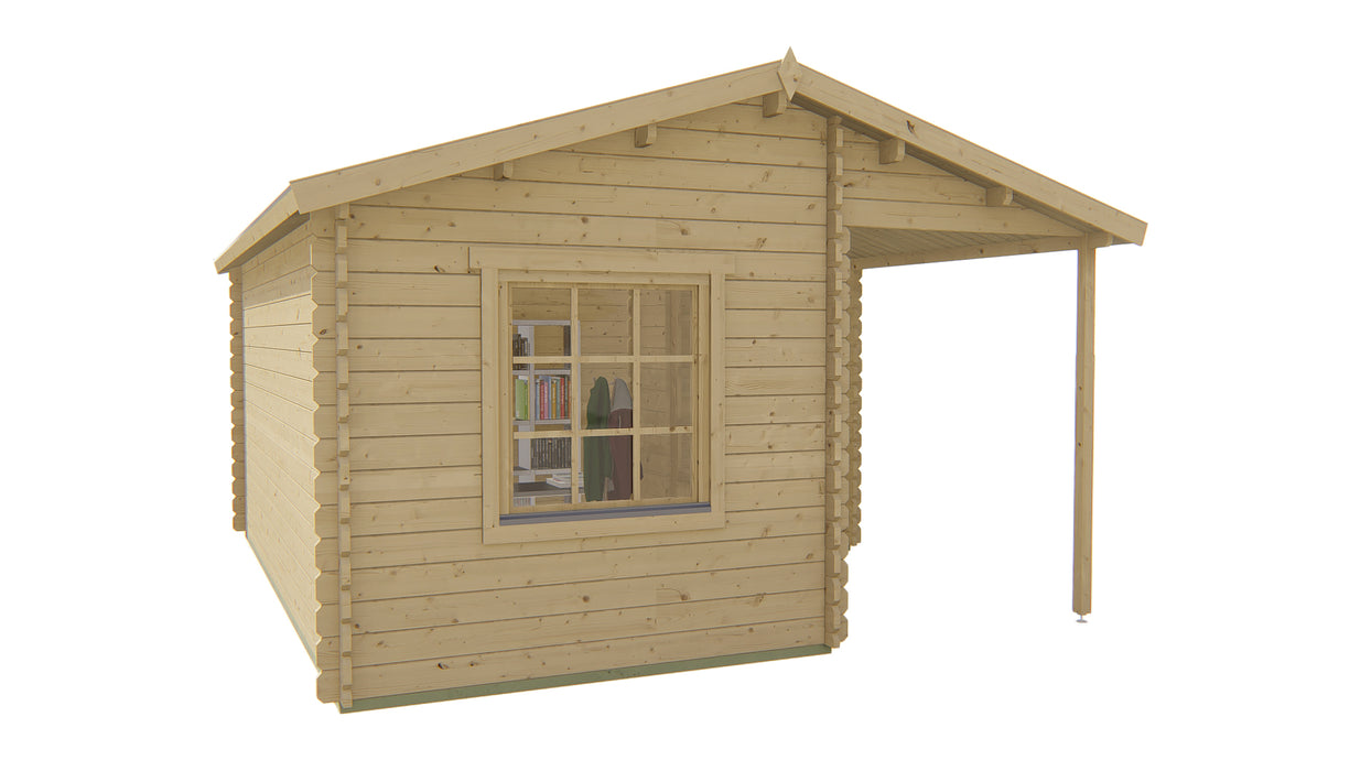 Blokhut - Tuinhuis Johan | 34 mm | vuren Red Class Wood geïmpregneerd