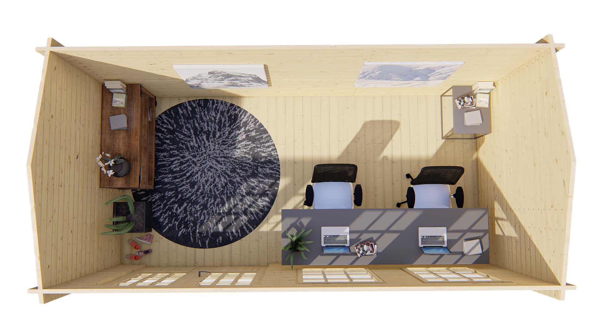 Blokhut - Tuinhuis Justine | 40 mm | vuren Red Class Wood geïmpregneerd