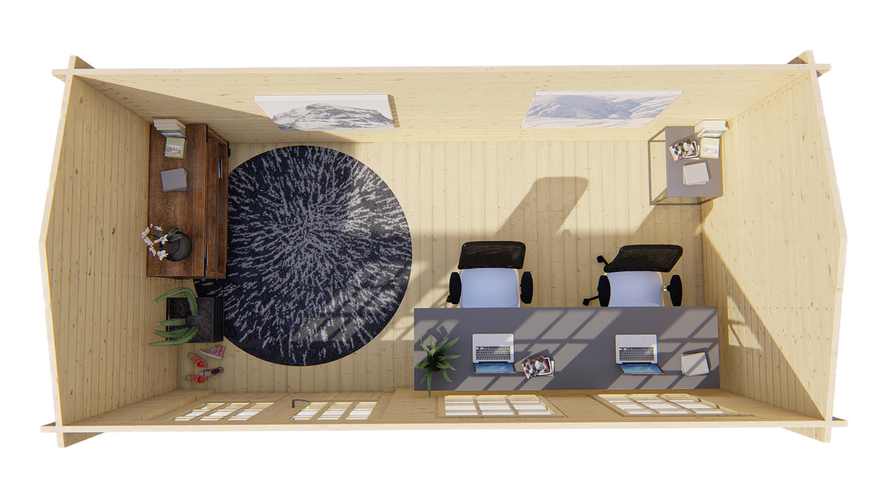 Blokhut - Tuinhuis Justine | 40 mm | vuren Red Class Wood geïmpregneerd