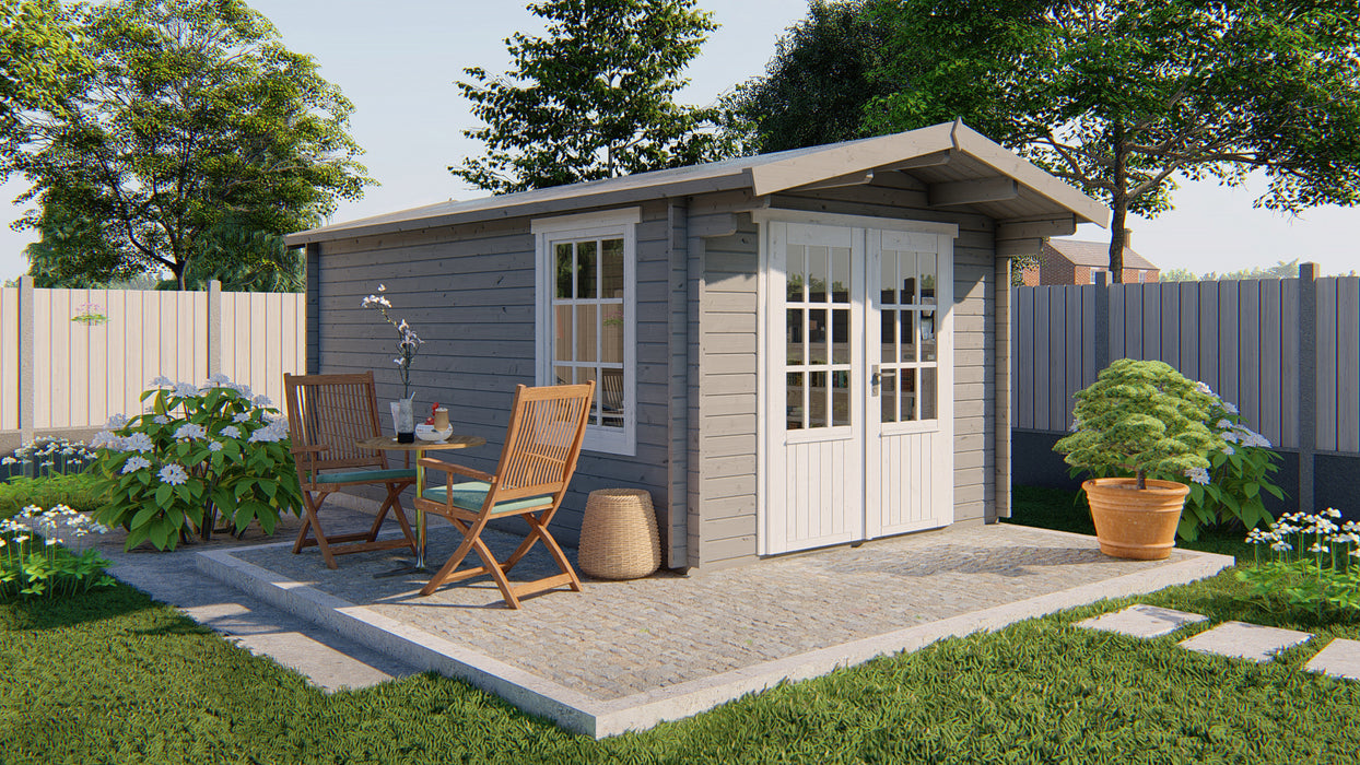 Blokhut - Tuinhuis Julia | 40 mm | vuren bruin geïmpregneerd