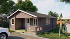 Blokhut - Tuinhuis Kay | 70 mm | vuren bruin geïmpregneerd