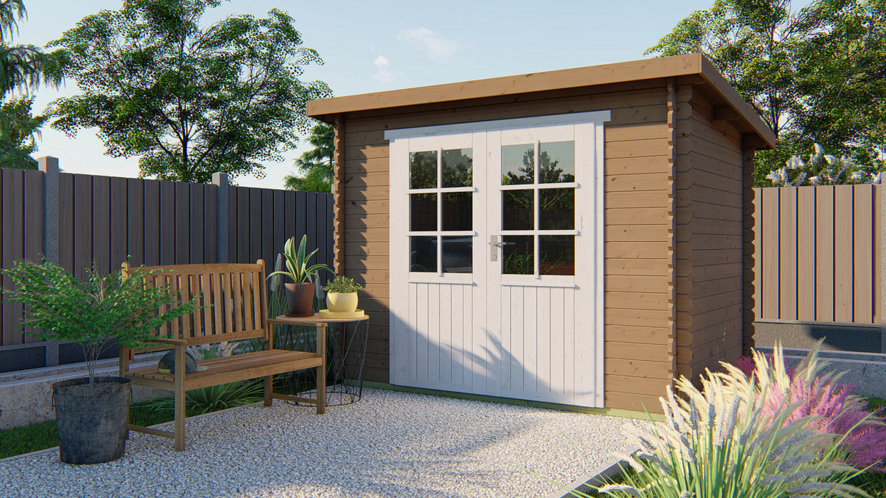 Blokhut - Tuinhuis Kris | 28 mm | vuren Red Class Wood geïmpregneerd