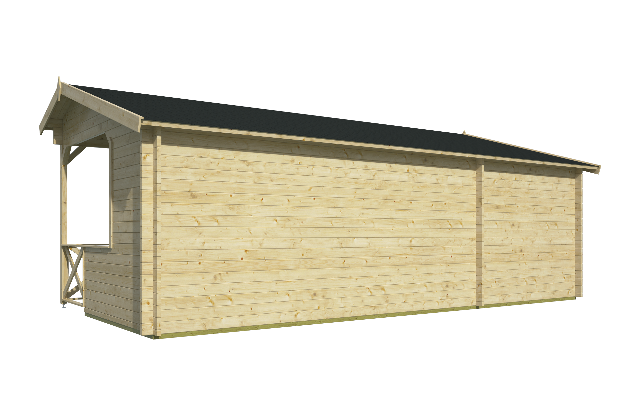 Blokhut - Tuinhuis Kukka | 40 mm | vuren onbehandeld