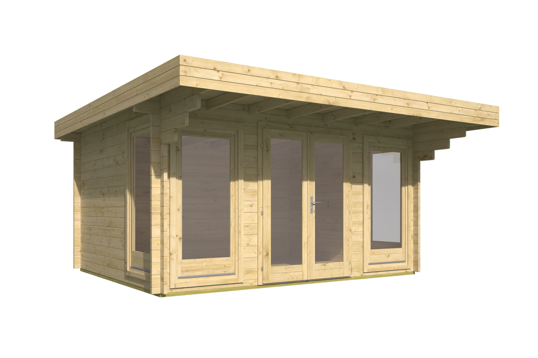 Blokhut - Tuinhuis Lory | 44 mm | vuren grijs geïmpregneerd