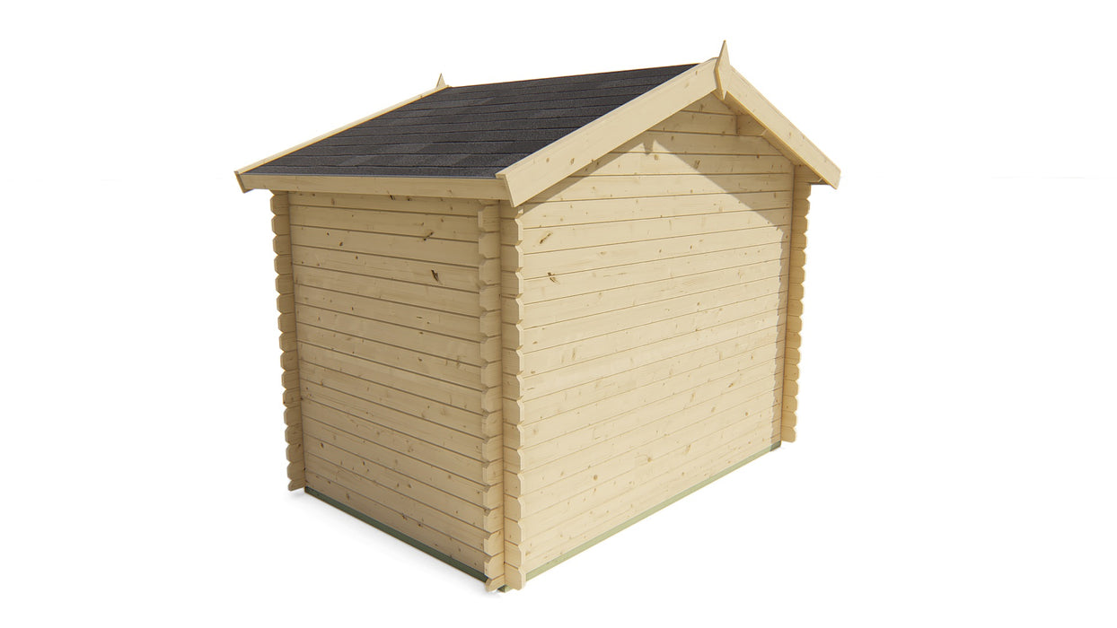 Blokhut - Tuinhuis Sten | 28 mm | vuren groen geïmpregneerd