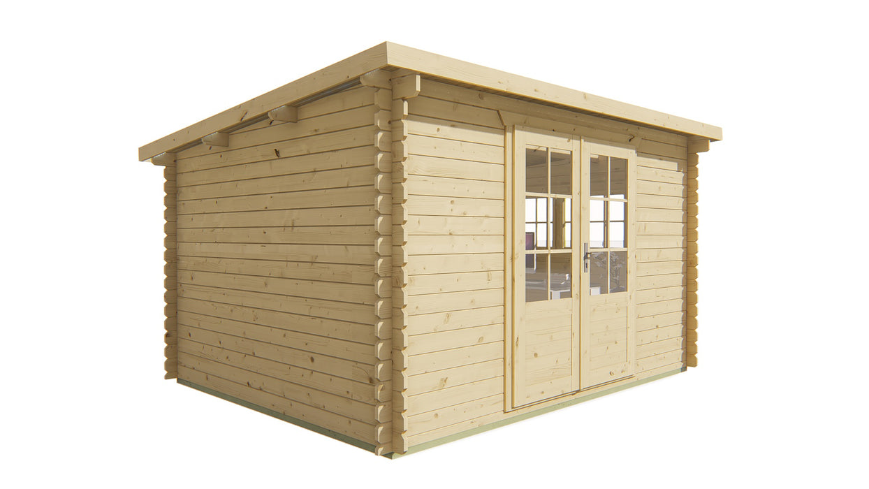 Blokhut - Tuinhuis Loya | 28 mm | vuren bruin geïmpregneerd