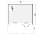 Blokhut - Tuinhuis Marbella | 34 mm | vuren honinggeel geïmpregneerd