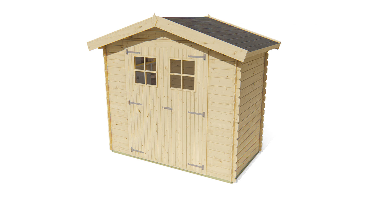 Blokhut - Tuinhuis Malva | 19 mm | vuren grijs geïmpregneerd