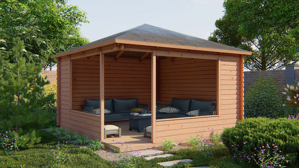 Blokhutprieel - Tuinhuis Marit | 44 mm | vuren onbehandeld