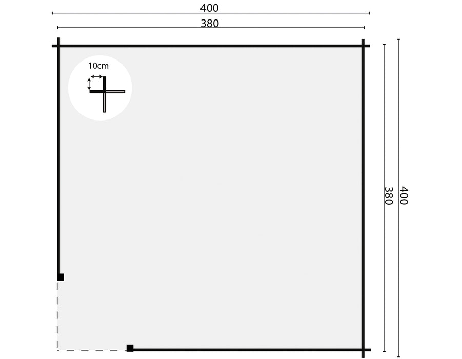 Blokhutprieel - Tuinhuis Marit | 44 mm | vuren onbehandeld