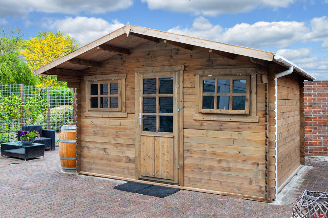 Blokhut - Tuinhuis Mika | 28 mm | vuren Red Class Wood geïmpregneerd