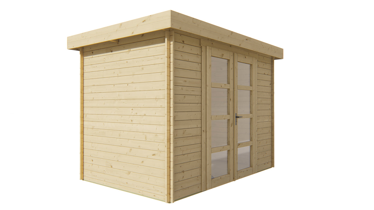 Blokhut - Tuinhuis Minimodern | 28 mm | vuren onbehandeld