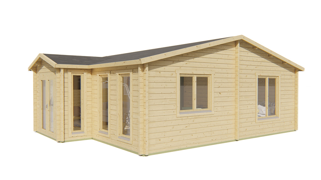 Blokhut - Tuinhuis Mullingar | 70 mm | vuren bruin geïmpregneerd