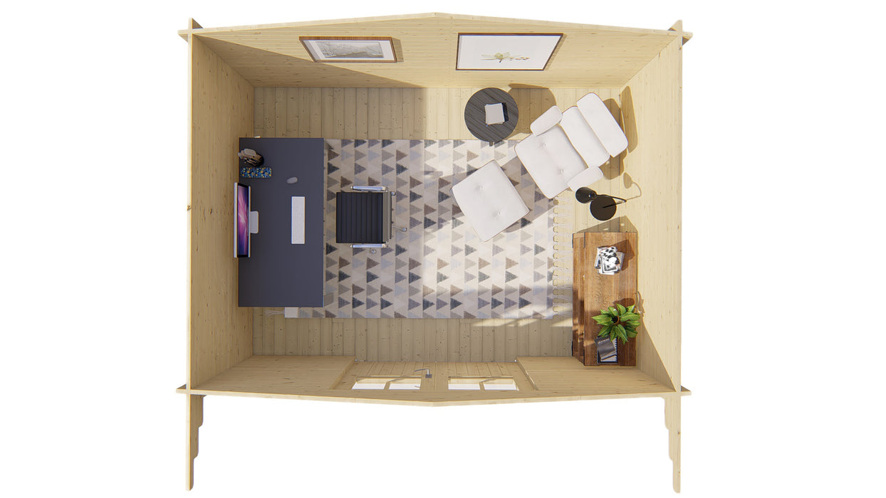 Blokhut - Tuinhuis Murcia | 34 mm | vuren Red Class Wood geïmpregneerd
