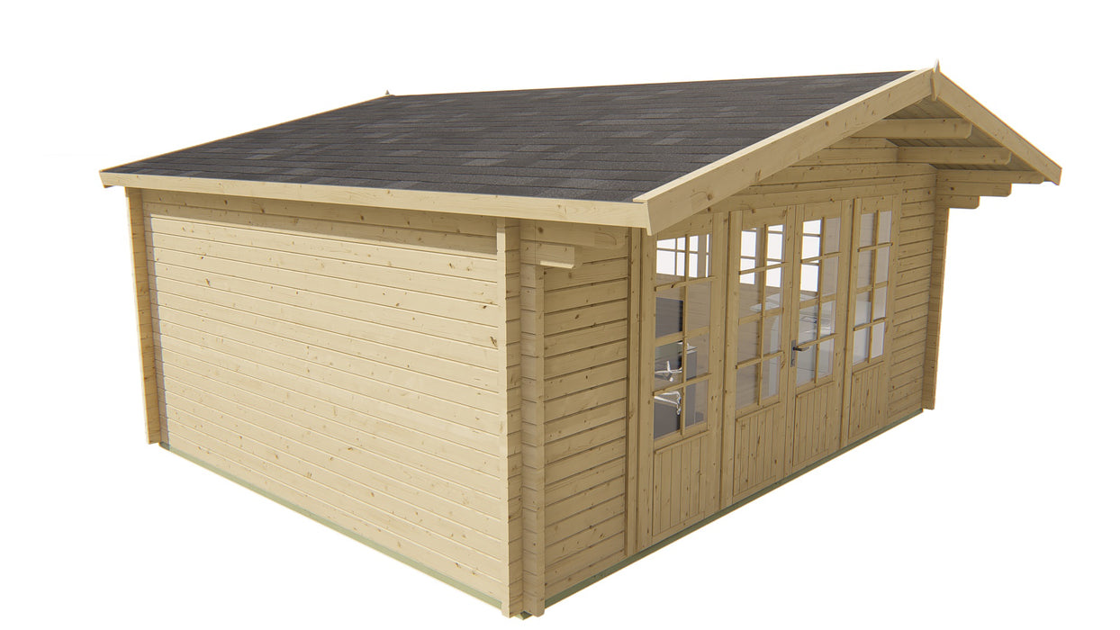 Blokhut - Tuinhuis Newcastle | 58 mm | vuren Red Class Wood geïmpregneerd