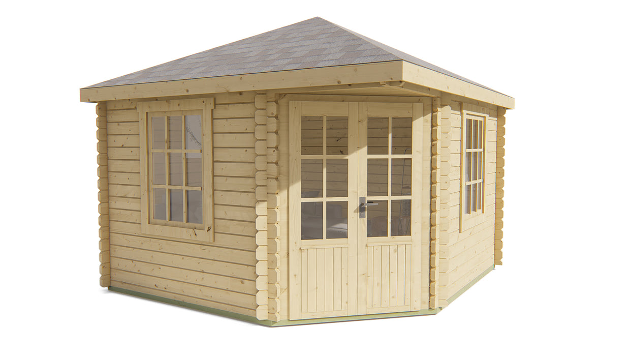 Blokhut - Tuinhuis Nilsson | 44 mm | vuren Red Class Wood geïmpregneerd