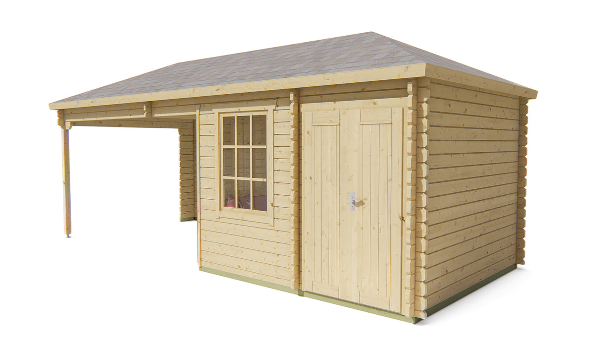 Blokhut - Tuinhuis Olson | 44 mm | vuren onbehandeld